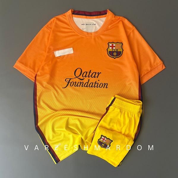 کیت دوم بارسلونا 2012 کیت هواداری دوم بارسلونا 2012 نارنجی - Image 1